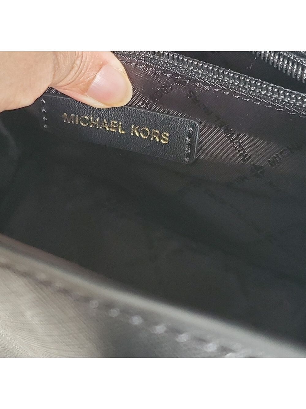 Michael Kors Black Saffiano Leather Satchel Bag NWT - Picture 10 of 14